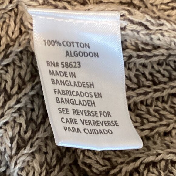 VTG Effeci Cowl Neck Knit Lightweight Tunic Sweater Sz L Beige #306C - Picture 8 of 9